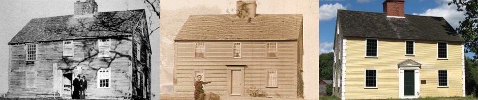 Three photos of the Wyman house at different periods