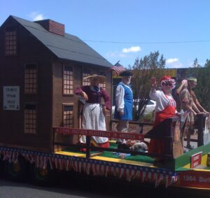 July 4, 2013 Parade Float Featuring a "Wyman Homestead"