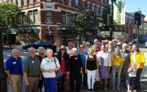 2020 annual family photo at Wyman Exchange in Lowell, MA