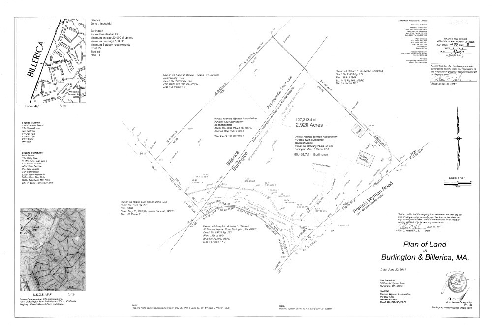 FWA Survey Plan Book 233 Plan 3 MNRD June 2011 Small
